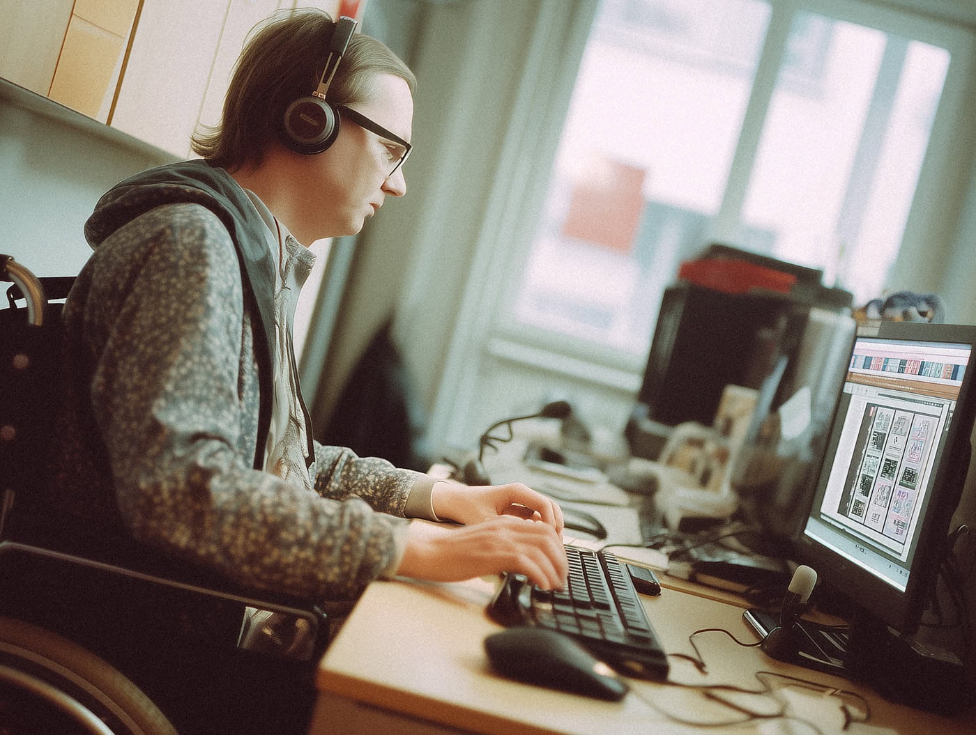 Person am Computer