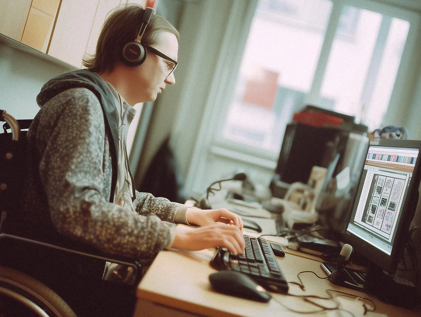 Person am Computer
